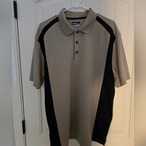 XL Grand Slam Men's Tan and Black Polo Shirt